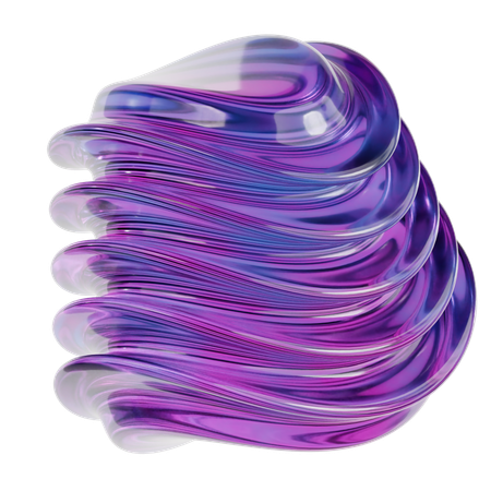 Forme abstraite de boule en spirale  3D Icon