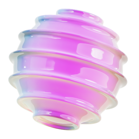 Forme abstraite de boule en spirale  3D Icon