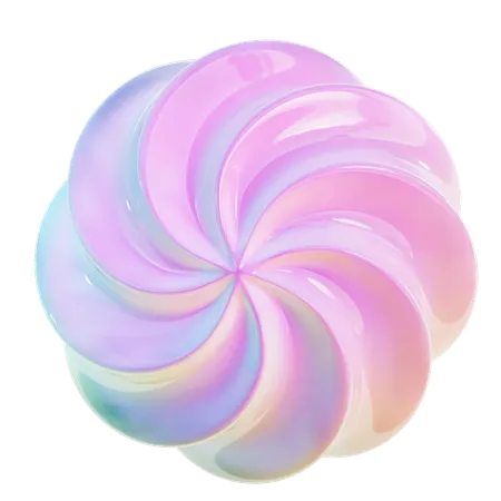 Forme abstraite de boule en spirale  3D Icon