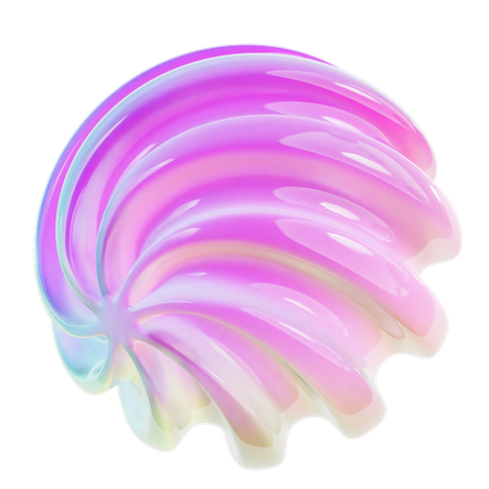 Forme abstraite de boule en spirale  3D Icon