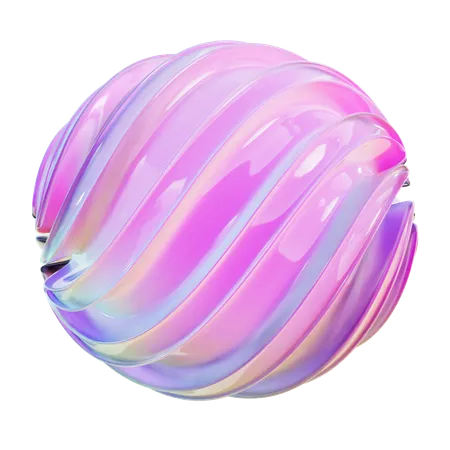 Forme abstraite de boule en spirale  3D Icon