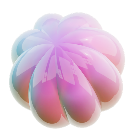 Forme abstraite de boule en spirale  3D Icon