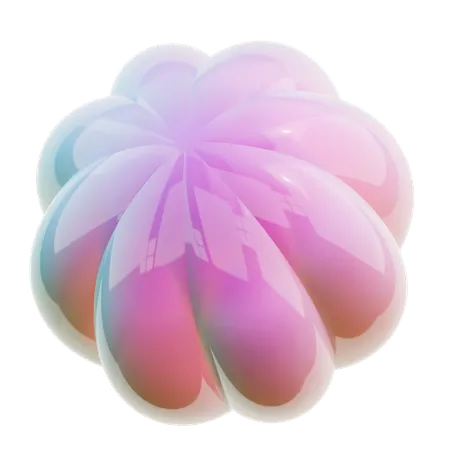 Forme abstraite de boule en spirale  3D Icon