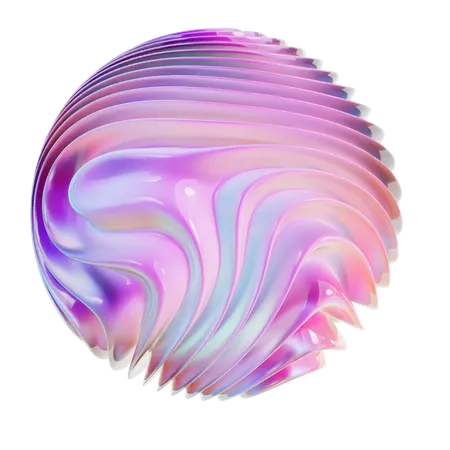 Forme abstraite de boule en spirale  3D Icon