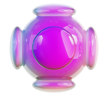 Forme abstraite de boule en spirale  3D Icon