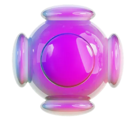 Forme abstraite de boule en spirale  3D Icon