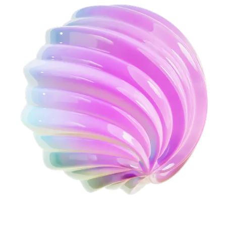 Forme abstraite de boule en spirale  3D Icon