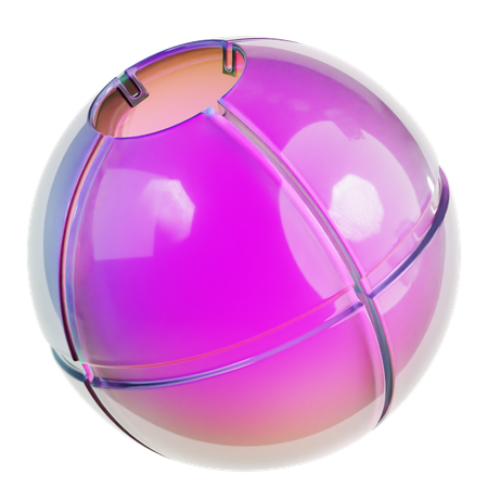 Forme abstraite de boule en spirale  3D Icon