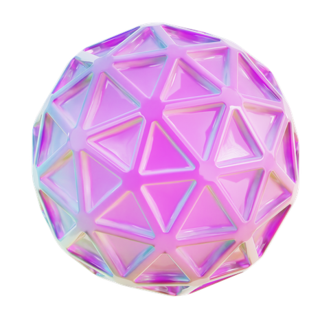 Forme abstraite de boule en spirale  3D Icon