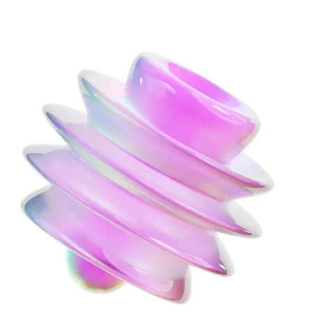 Forme abstraite de boule en spirale  3D Icon