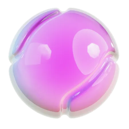 Forme abstraite de boule en spirale  3D Icon