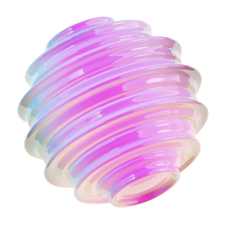 Forme abstraite de boule en spirale  3D Icon