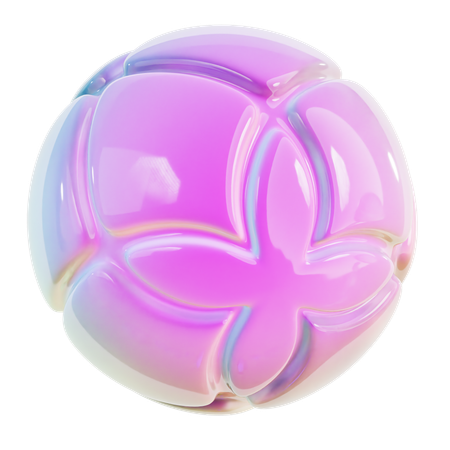 Forme abstraite de boule en spirale  3D Icon