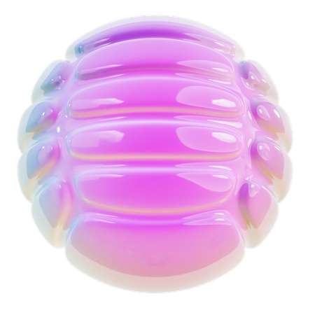 Forme abstraite de boule en spirale  3D Icon