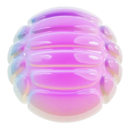 Forme abstraite de boule en spirale  3D Icon