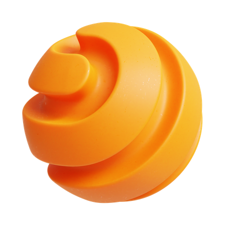 Forme abstraite de boule en spirale  3D Icon