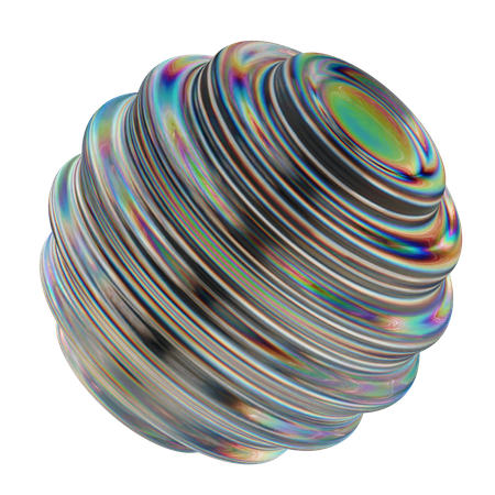 Forme abstraite de boule en spirale  3D Icon