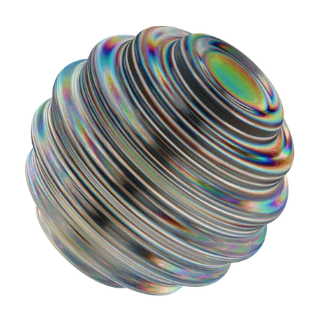 Forme abstraite de boule en spirale  3D Icon