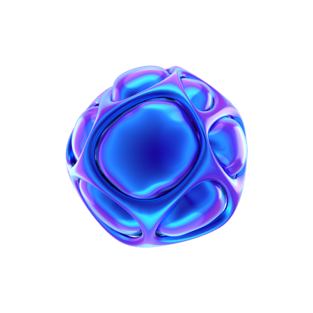 Forme abstraite de boule en spirale  3D Icon