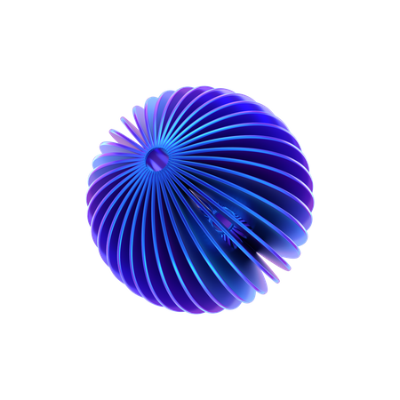 Forme abstraite de boule en spirale  3D Icon