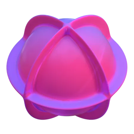 Forme abstraite de balle  3D Icon