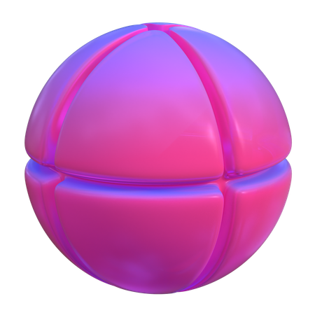 Forme abstraite de balle  3D Icon