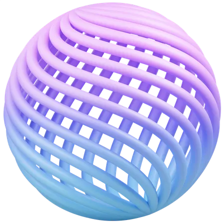 Forme abstraite de balle  3D Icon