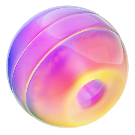 Forme abstraite de balle  3D Icon