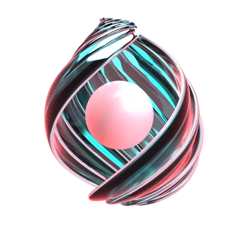 Forme abstraite de balle  3D Icon