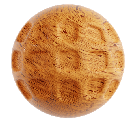 Forme abstraite de boule de bois  3D Icon