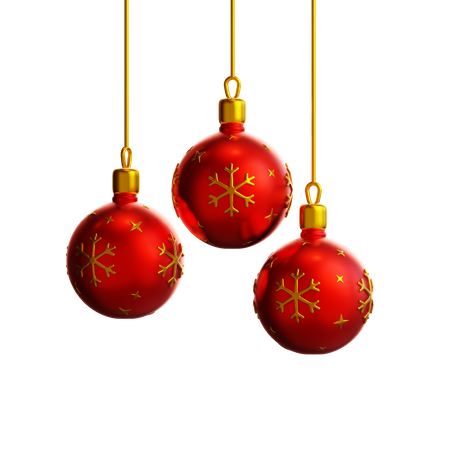 Boules de noel  3D Illustration