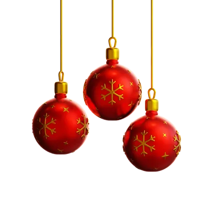 Boules de noel  3D Illustration