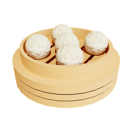 Boulette de viande cuite à la vapeur 3D Icon