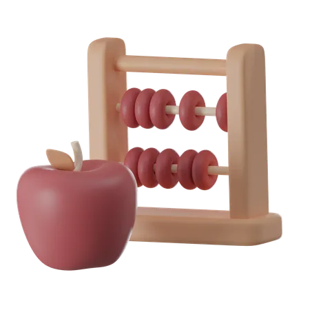 Boulier et pomme  3D Icon