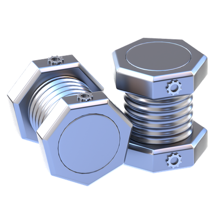 Boulon et un écrou  3D Icon