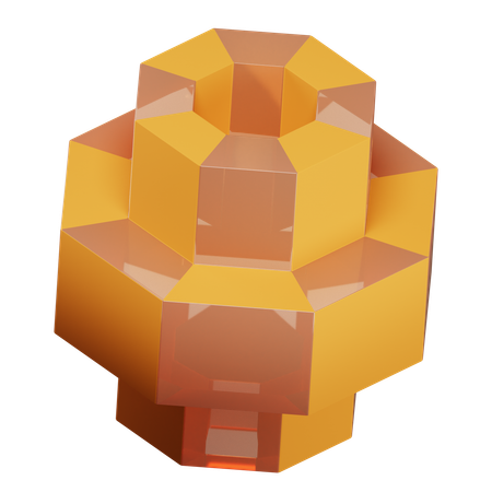 Boulon orange  3D Icon