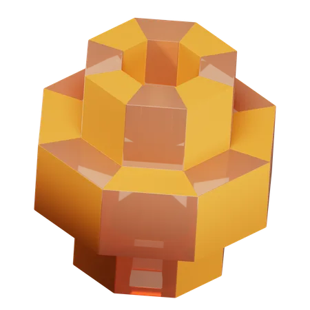 Boulon orange  3D Icon