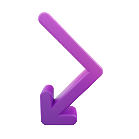 Bounce Down Left Arrow  3D Icon