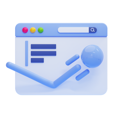 Bounce Rate  3D Icon