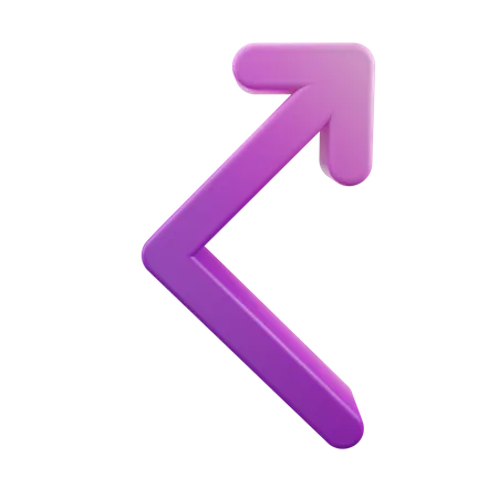 Bounce Right Up Arrow  3D Icon