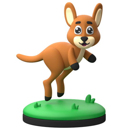 Bouncy Kangaroo  3D Icon