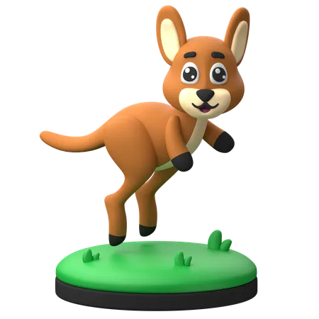 Bouncy Kangaroo  3D Icon