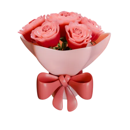 Bouquet Of Roses High Resolution 3000 X 3000 Blend File PNG Transparent 3D Icon