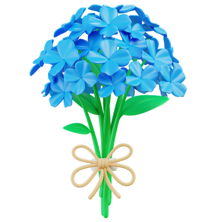 Bouquet d'hortensias  3D Icon