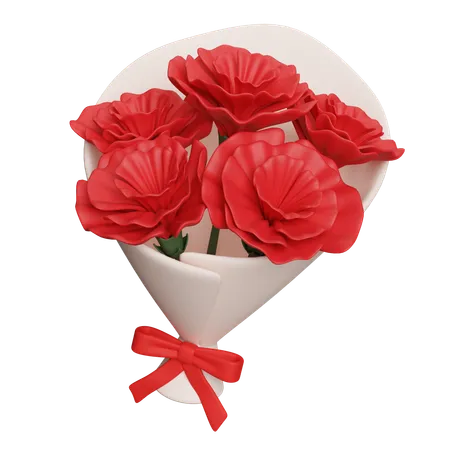 Bouquet d'oeillets  3D Icon