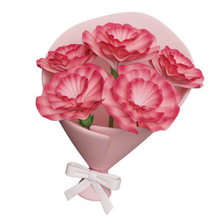 Bouquet d'oeillets  3D Icon