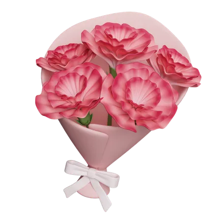 Bouquet d'oeillets  3D Icon