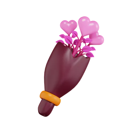 Bouquet d'amour  3D Icon