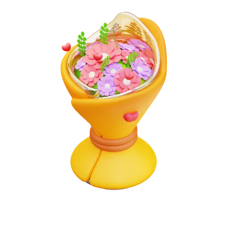 Bouquet de fleurs  3D Icon