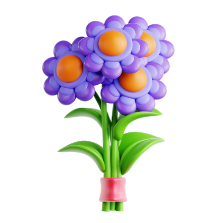 Bouquet de fleurs  3D Icon